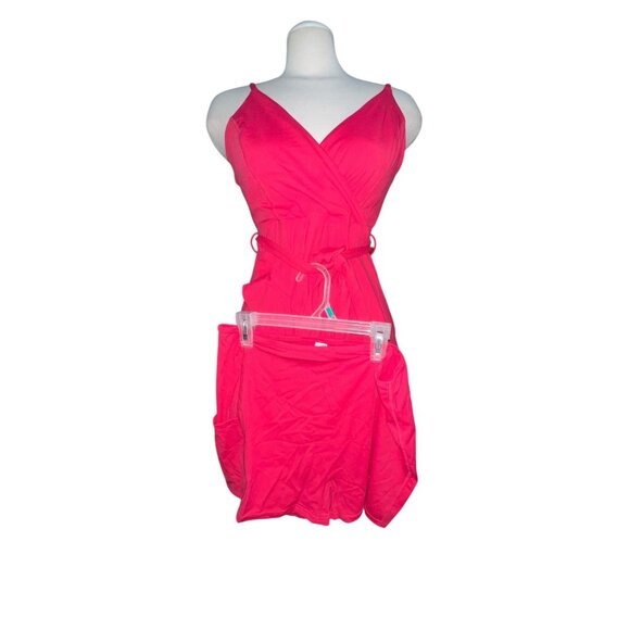 Halara V Neck Backless Mini Casual Dress Sz Large Womens White Adjustable Strap - Picture 3 of 16